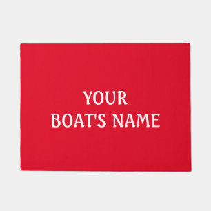 Red Boat Name Dock Mat