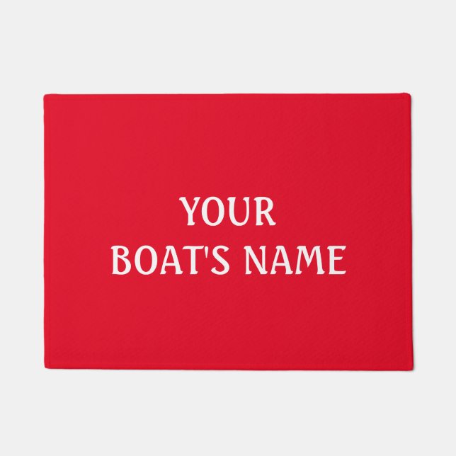 Red Boat Name Dock Mat (Front)