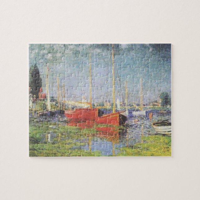Red Boats at Argenteuil Puzzle (Horizontal)