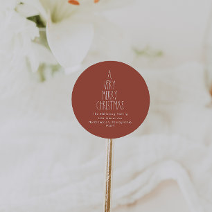 Red Boho A Very Merry Christmas Envelope Seals