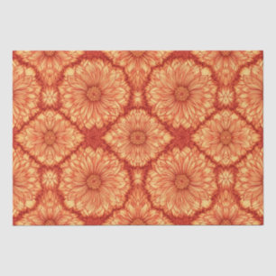 RED BOHO FLORAL PATTERN TISSUE PAPER