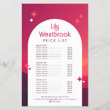 Red Boho Modern Retro Groovy Price List