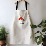 Red Boiled Crawfish Personalised Name  Apron<br><div class="desc">Red boiled crawfish illustration with personalised name apron. Makes for adorable gifts!</div>