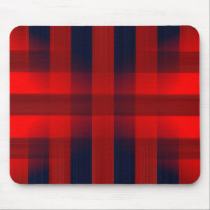 Red Bokeh Buffalo Plaid Mouse Mat
