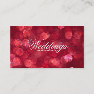 Red Bokeh Business Card