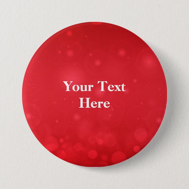 Red Bokeh Design TEMPLATE,  7.5 Cm Round Badge (Front)