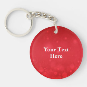 Red Bokeh Design, TEMPLATE Key Ring