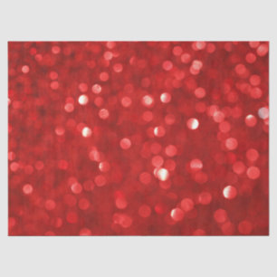 Red Bokeh Style Glitter Tissue Paper