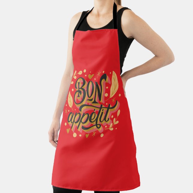 Red "Bon Appetite" Apron (Insitu)