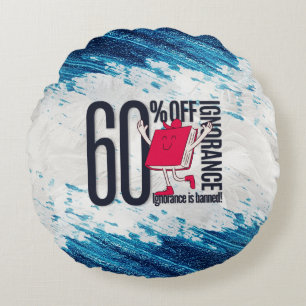 Red Book Character Ignorance Banned Round Pillow
