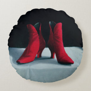 Red Boots 1995 Round Cushion