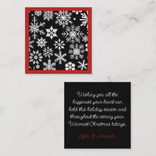 Red Border and Vintage Snowflake Charming Card