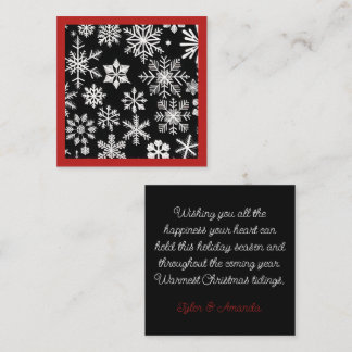 Red Border and Vintage Snowflake Charming Card