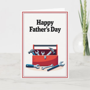 Red Border Fathers Day Icon Card