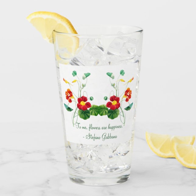 red botanical minimal vintage for her  glass (Front Ice)