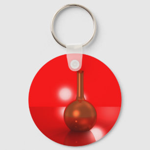 red bottle key ring