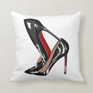Red Bottoms stilettos shoes, black high heels Cushion