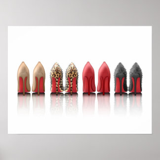 Red Bottoms Stilettos shoes heels collection Poster