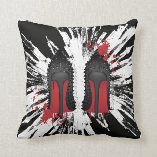 Red Bottoms Stilettos shoes heels spatters & drips Cushion