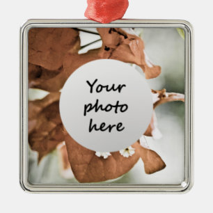 Red Bougainvillea Metal Tree Decoration