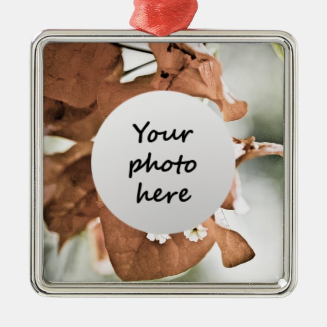 Red Bougainvillea Metal Tree Decoration (Front)