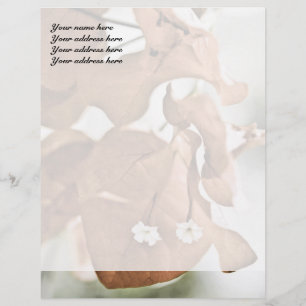 Red Bougainvillea Personalized Letterhead