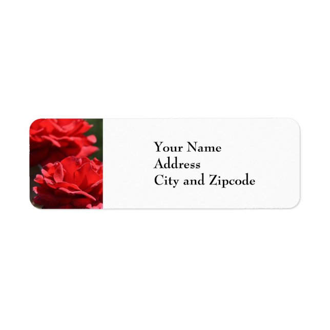 Red Bouquet Address Label (Front)