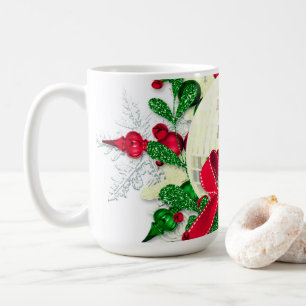 Red Bow And Holly Coffee Mug