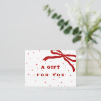 Red Bow Business Christmas gift certificate