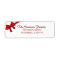 Red Bow Christmas Holiday Return Address