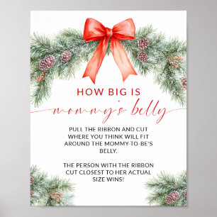 Red Bow Christmas How Big is Mummy's Belly Game Poster