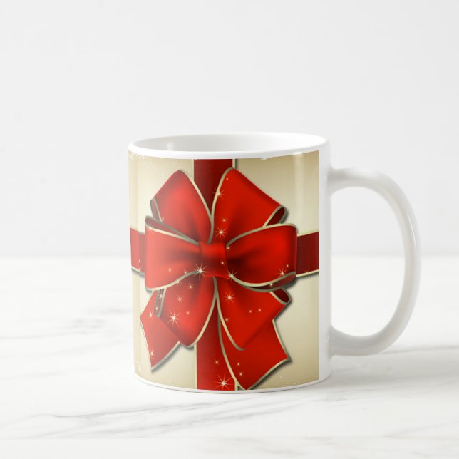 Red Bow Christmas Mug (Right)