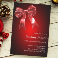 Red bow Christmas Party