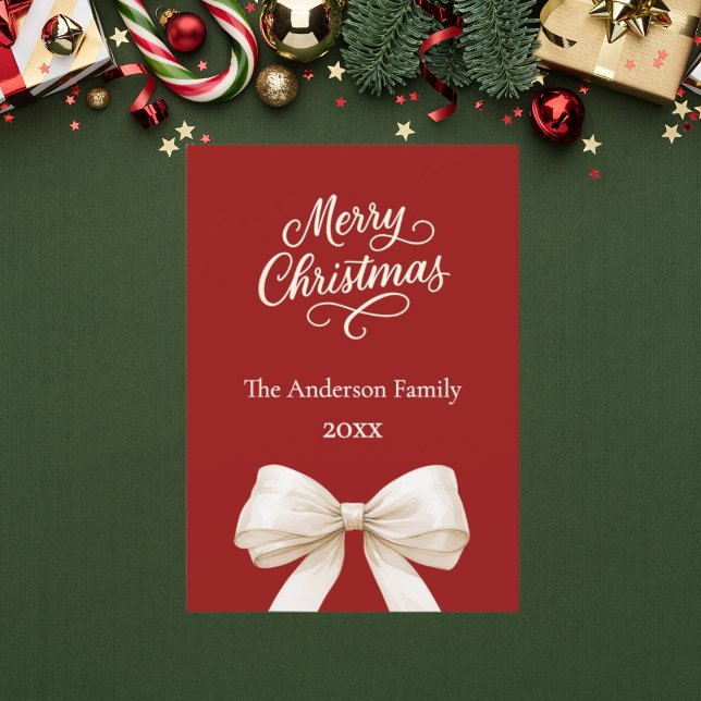 Red bow cream Christmas (Creator Uploaded)