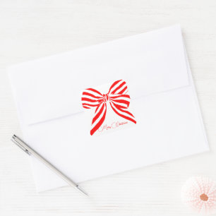 Red bow custom  square sticker