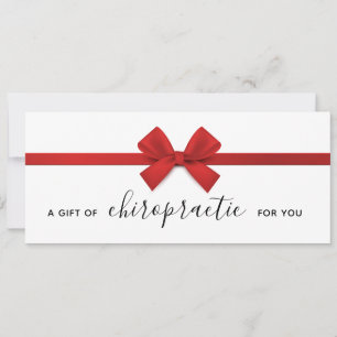 Red Bow Gift Of Chiropractic Gift Certificate