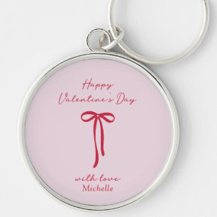 Red Bow Happy Valentine's Day Key Ring