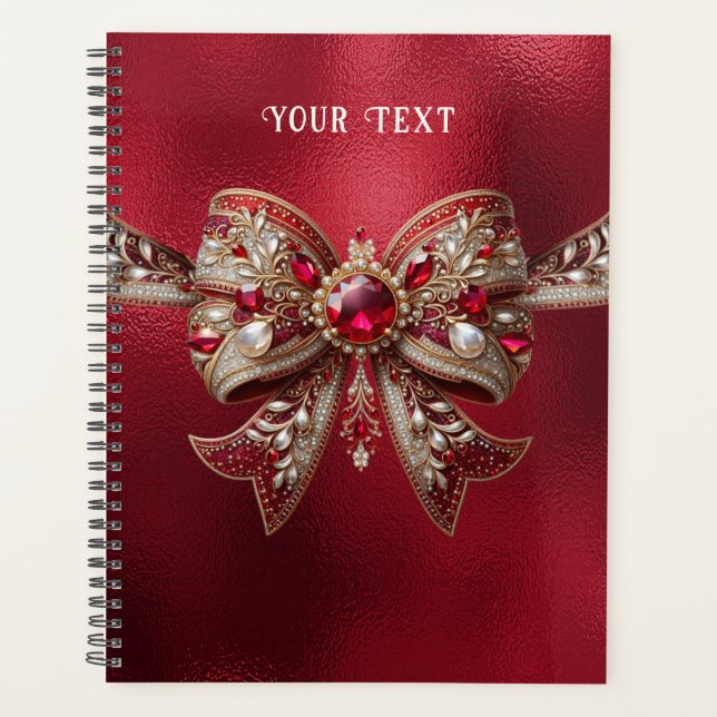 Red Bow Holiday Planner (Front)