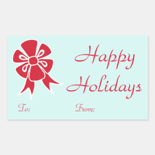 Red Bow Holidays Stickers