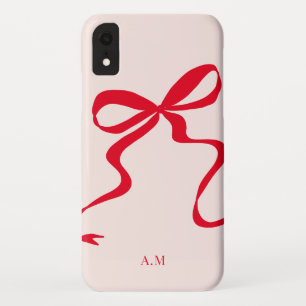 Red Bow Illustration iPhone Case