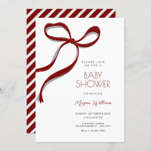 Red bow invitation