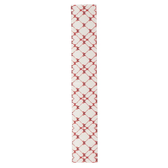 Red Bow  Long Table Runner (Front)