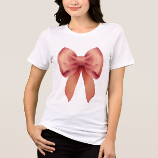 Red Bow Tie Ribbon T-Shirt Tri-Blend Shirt