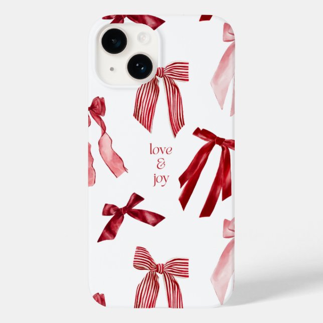 Red Bow Watercolor iPhone Case (Back)