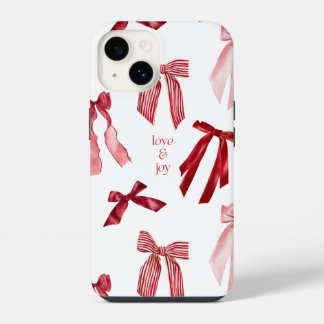 Red Bow Watercolor iPhone Case