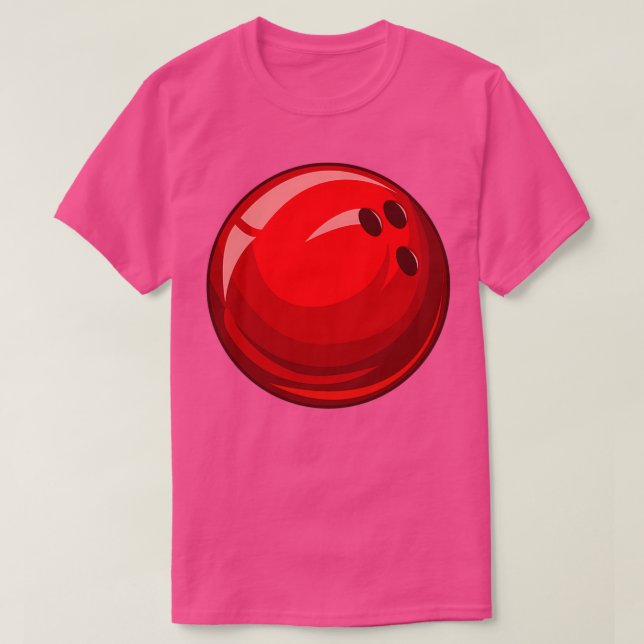 red bowling ball bowler bowl art gift T T-Shirt (Design Front)