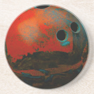 Red Bowling Ball Customise It Coaster