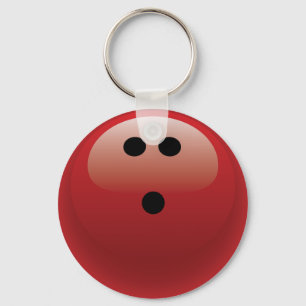 RED BOWLING BALL KEY RING