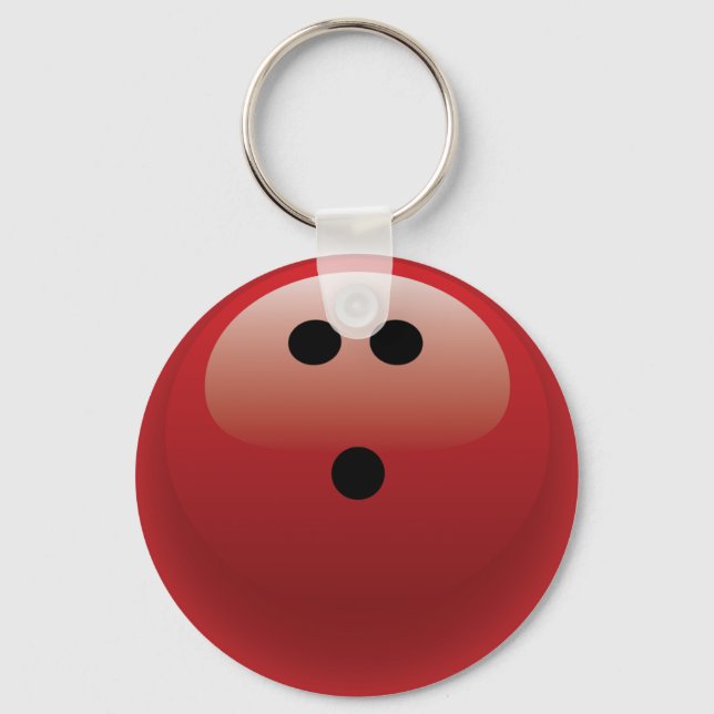 RED BOWLING BALL KEY RING (Front)