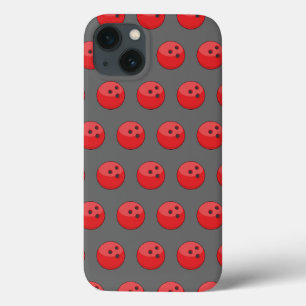 Red Bowling Ball Pattern iPhone 13 Case